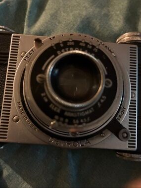Etro Camera Lens with Silver Metal Body and Black Elements